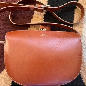 A.P.C. Brown Leather Crossbody Bag